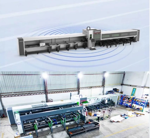 高顏亮相！力星激光NS-6022HG三卡盤光纖激光切管機(jī)如期而「智」！