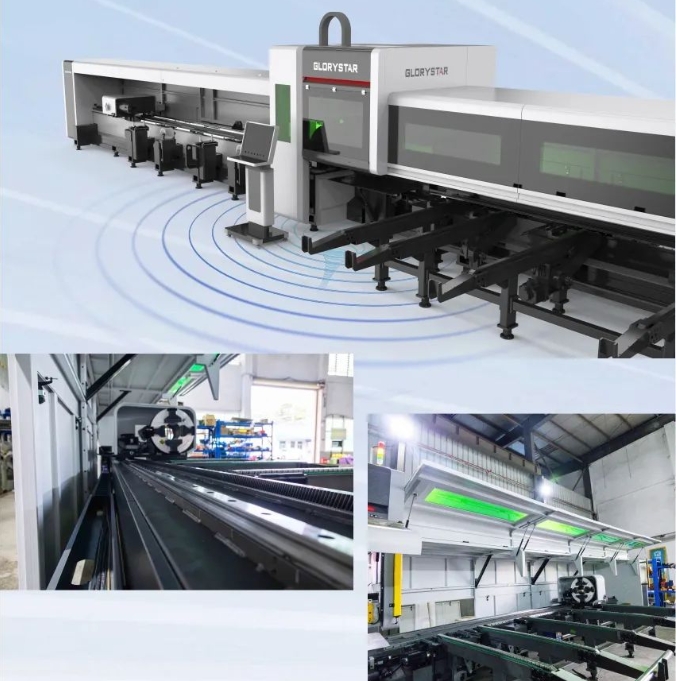 高顏亮相！力星激光NS-6022HG三卡盤光纖激光切管機(jī)如期而「智」！