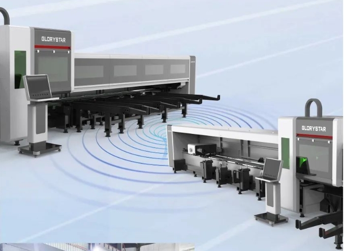 高顏亮相！力星激光NS-6022HG三卡盤光纖激光切管機(jī)如期而「智」！