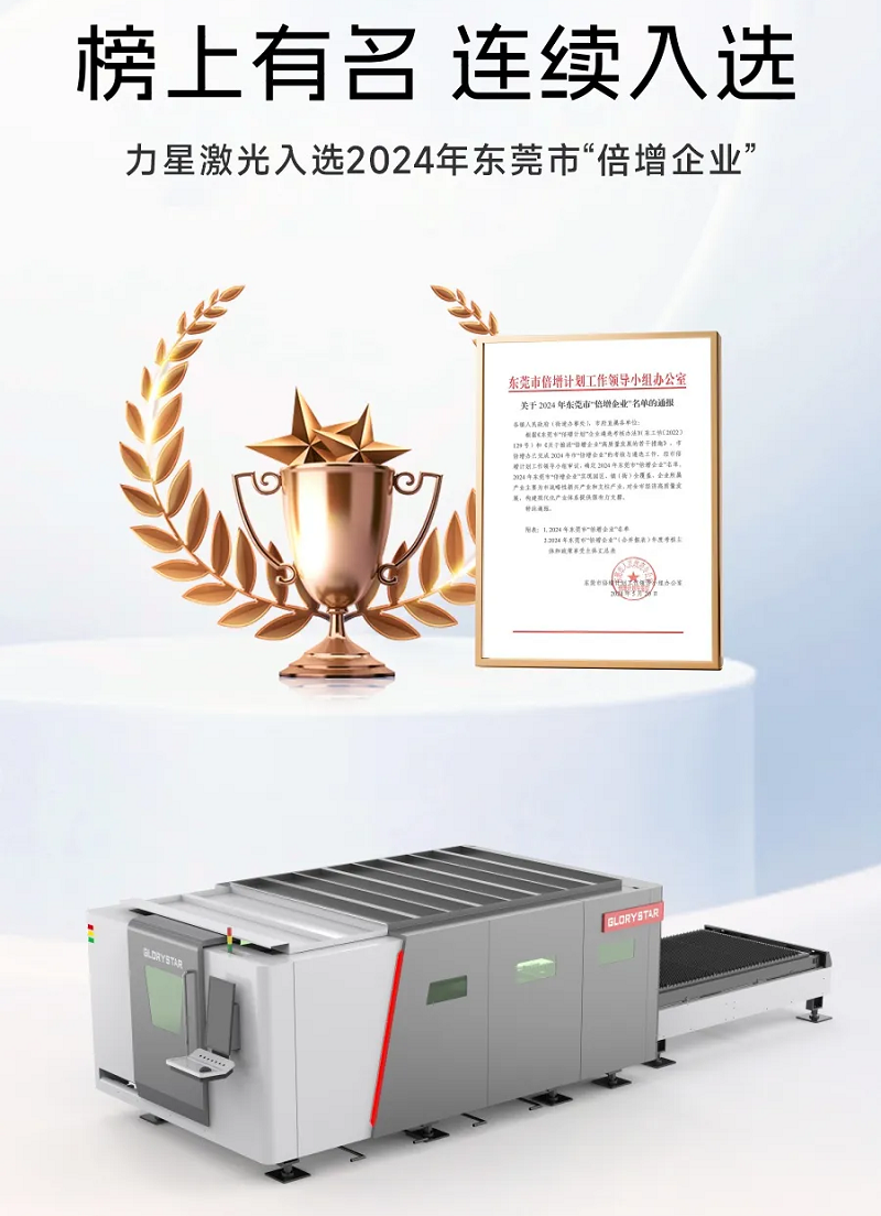 力星激光榮獲“2024年東莞市倍增企業(yè)” 力星激光榮獲“2024年東莞市倍增企業(yè)”